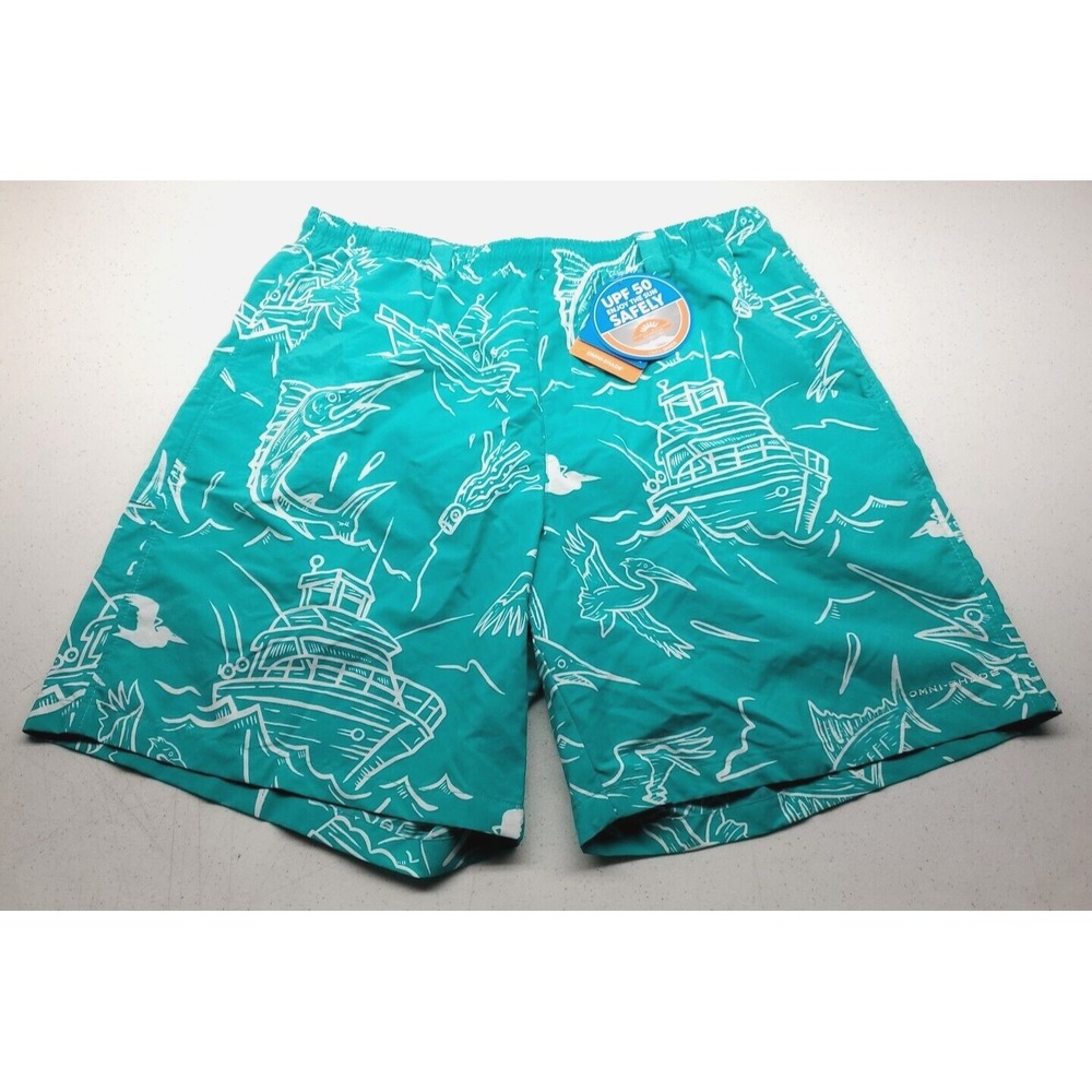 Columbia PFG Super Backcast‎ Water Shorts 8" Turquoise Marlins Men's Large NEW